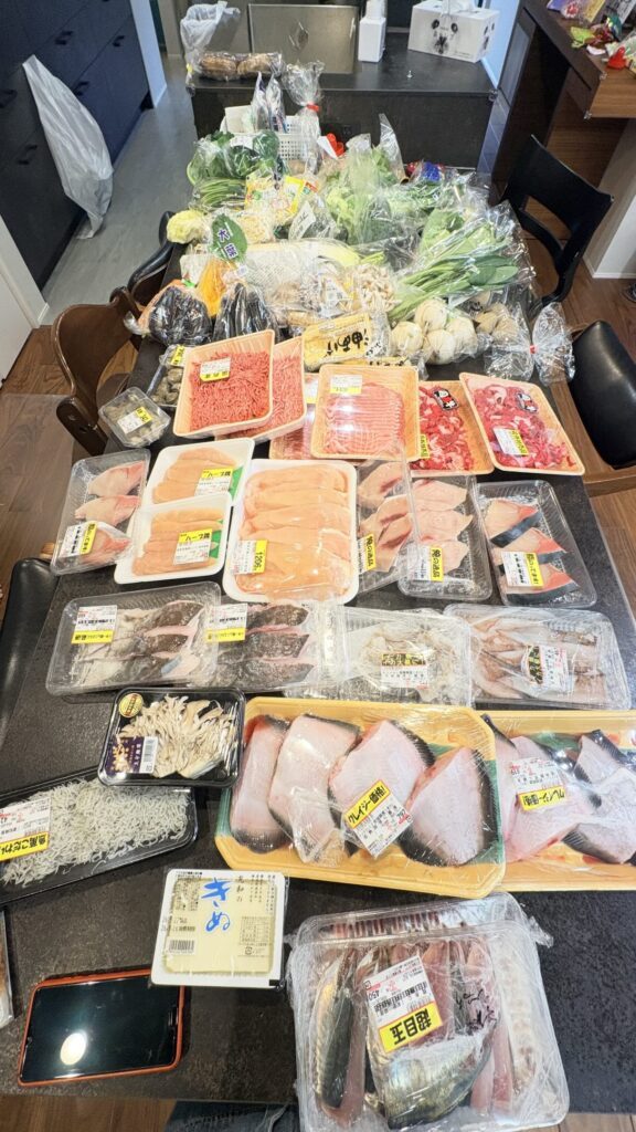 3時間で調理する食材（＠gutsmiyukiさんより提供）