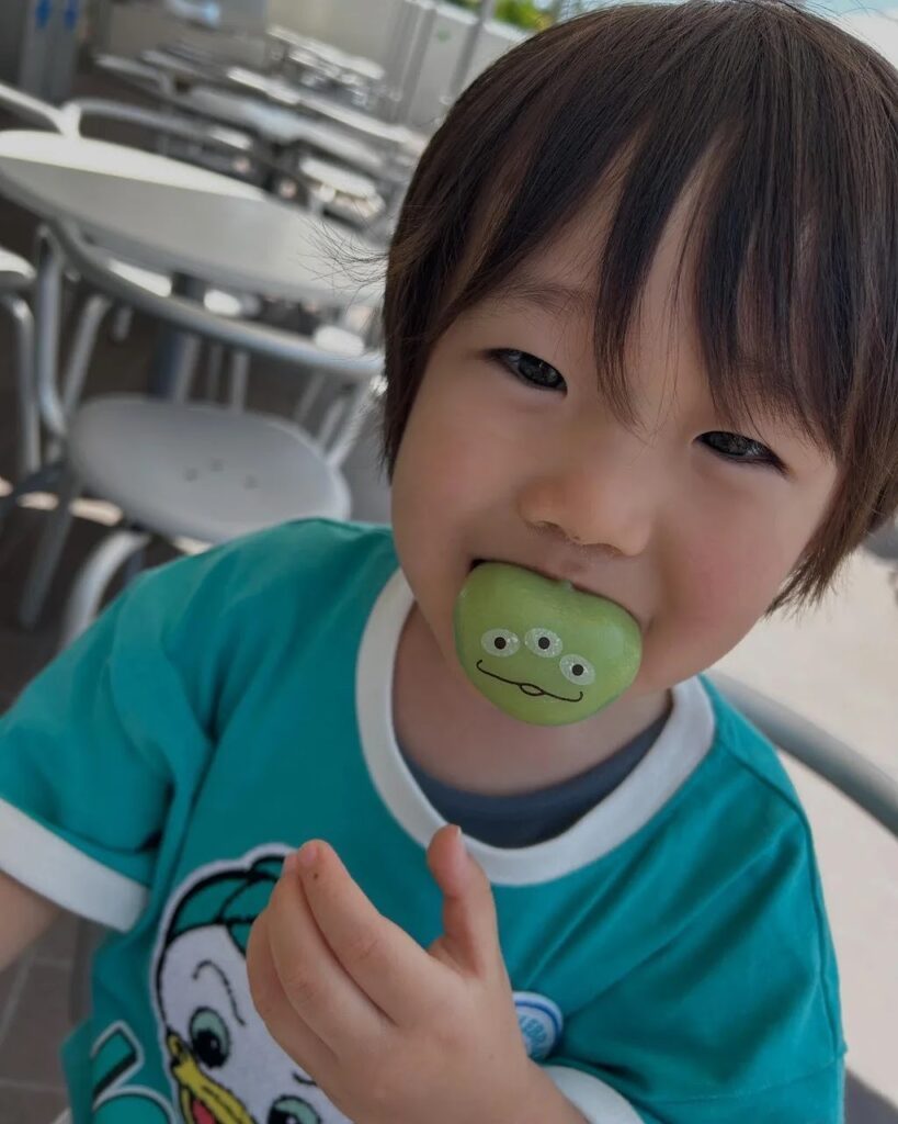 息子さんの様子①（＠0hanax586さんより提供）