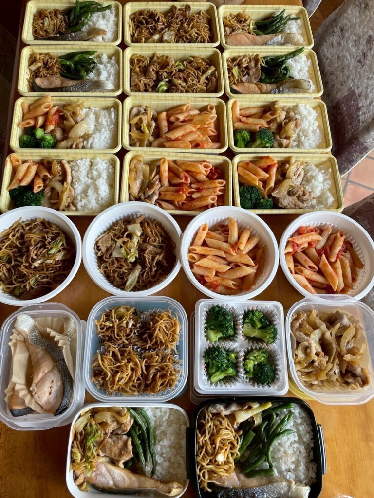 仕送り便で作ったお弁当（@makiforkidsさんより提供）