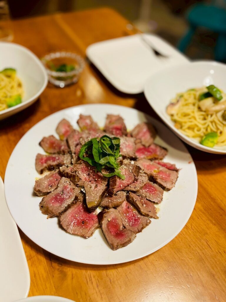 息子さん特製タリアータ（@makiforkidsさんより提供）