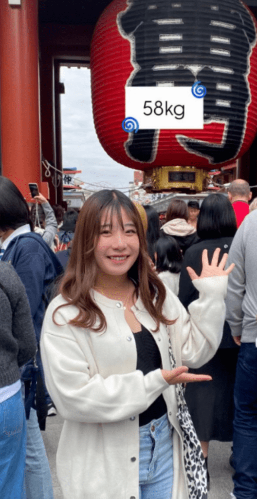 ダイエット前・58kg①（＠miiz.1206さんより提供）