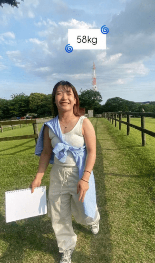 ダイエット前・58kg②（＠miiz.1206さんより提供）