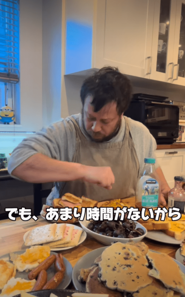 パパさんの手作り朝ごはん②（＠aruchansenseinichijoさんより提供）