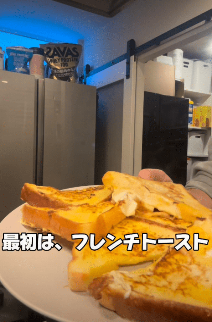 フレンチトースト（＠aruchansenseinichijoさんより提供）