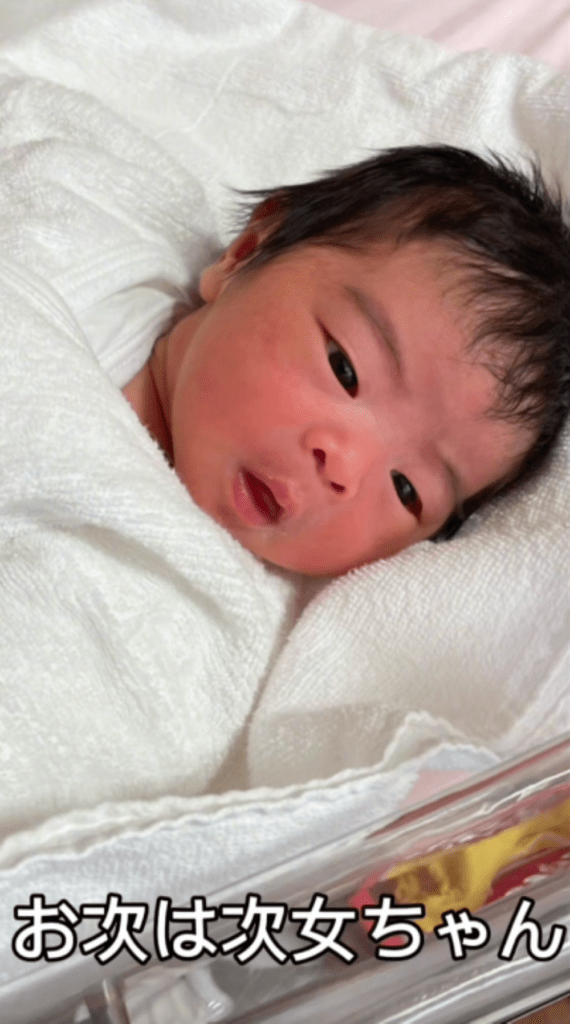 次女ちゃんの成長①（＠okarun118さんより提供）