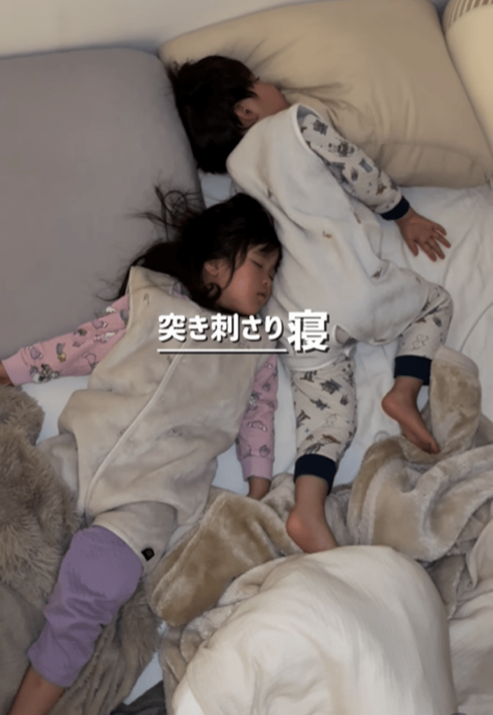 突き刺さり寝（＠_reimi.twins_さんより提供）