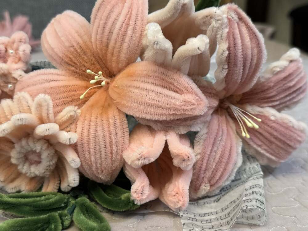 ママさんへの手作りブーケ②（@hisan333さんより提供）