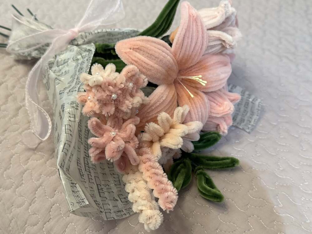 ママさんへの手作りブーケ③（@hisan333さんより提供）