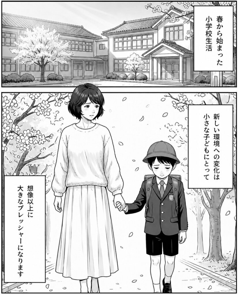 【実際のイラスト複数枚】　母が見た光景