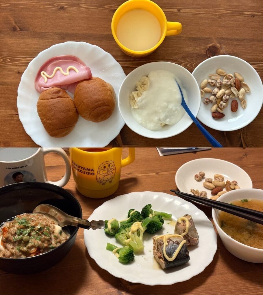 撮影前の食事の様子（＠jisyo_jingujiさんより提供）