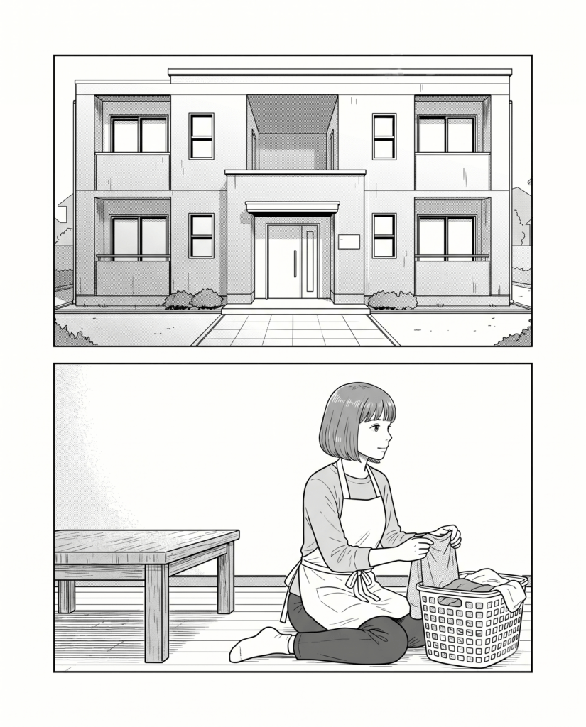 【実際のイラスト複数枚】　ママ友との様子