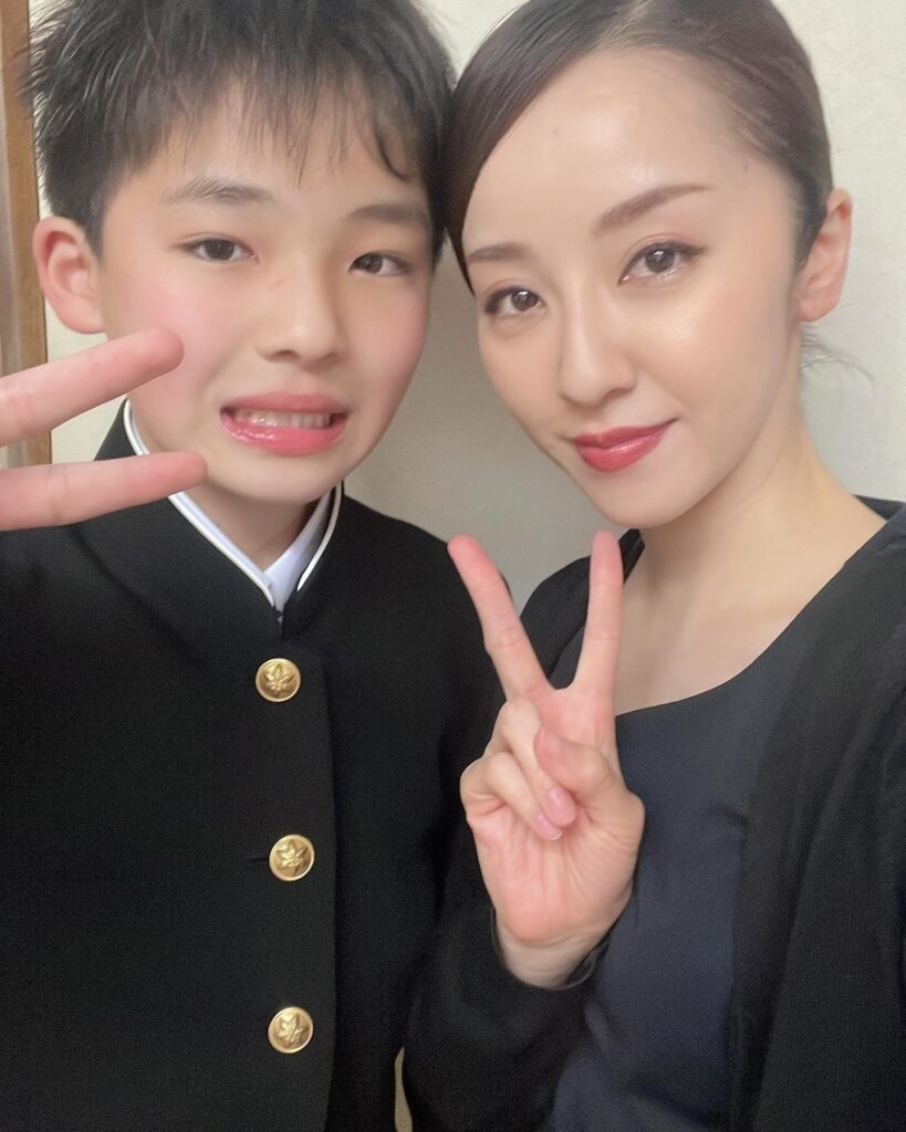 中学入学時の様子（＠hidemamaさんより提供）