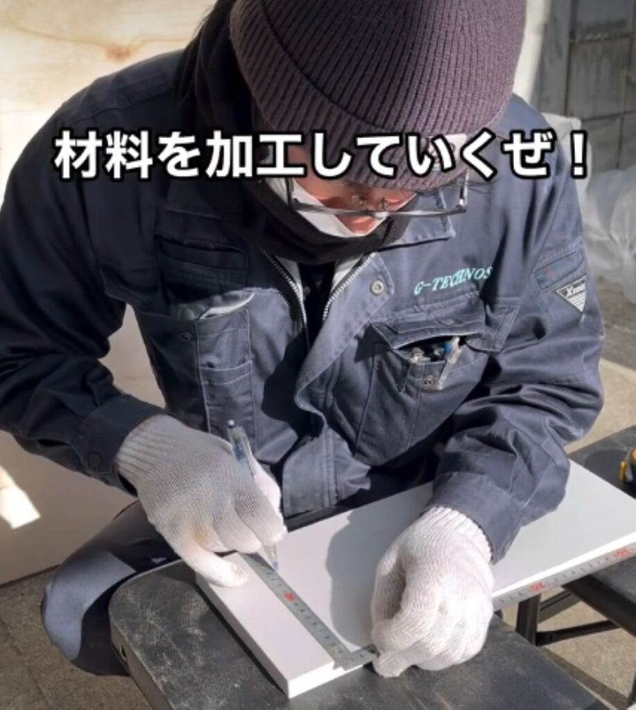 洗面所の収納棚のDIY④（＠k.s_nitijoukameramanさんより提供）