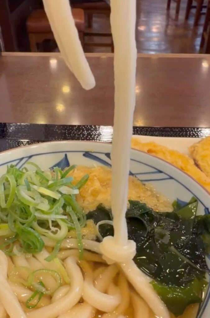 注文したうどん③（＠mayu_mikamiさんより提供）
