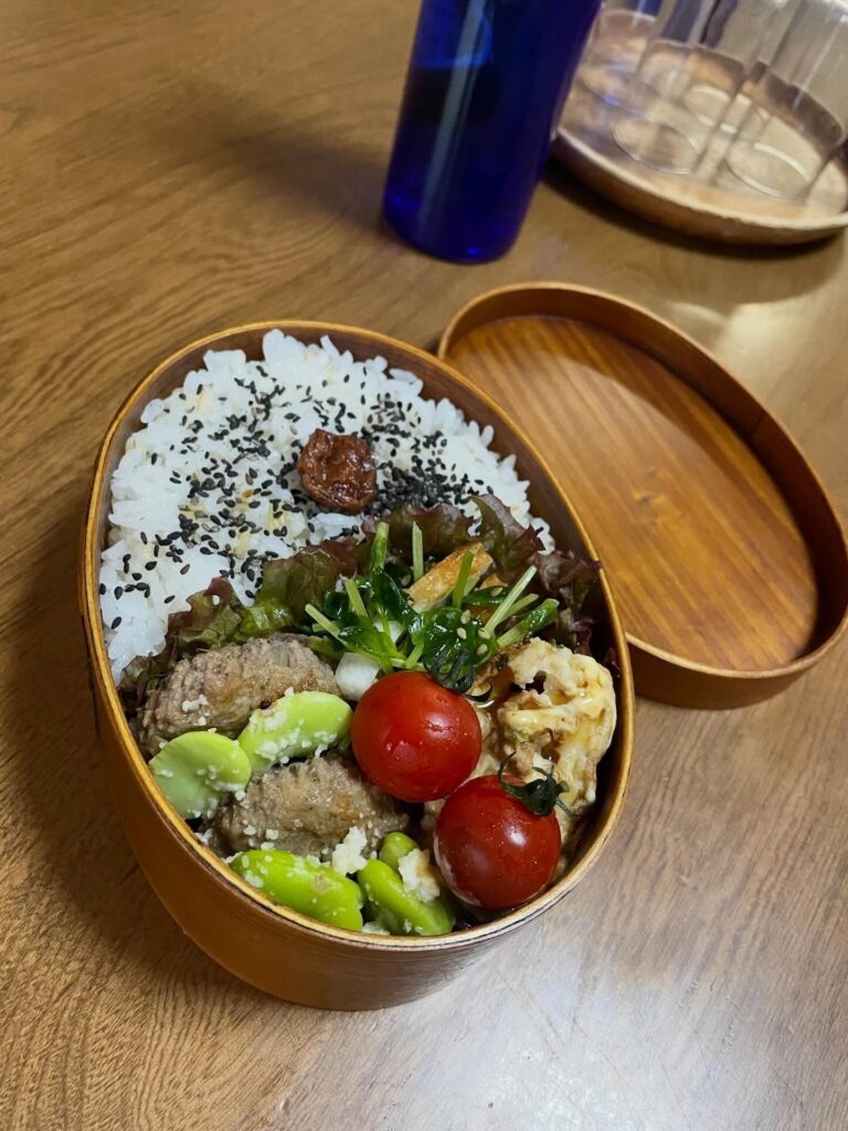完成したお弁当（＠headspa.henna.hanahanaさんより提供）