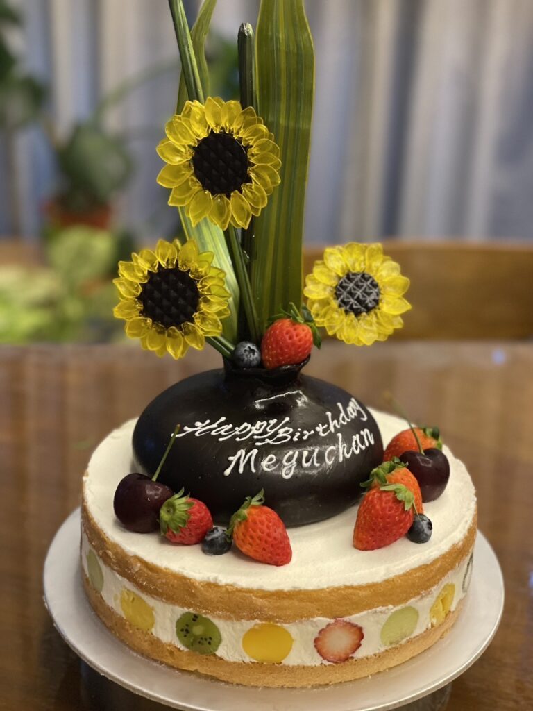 旦那さんが作ったケーキ⑤（＠megumikan88さんより提供）