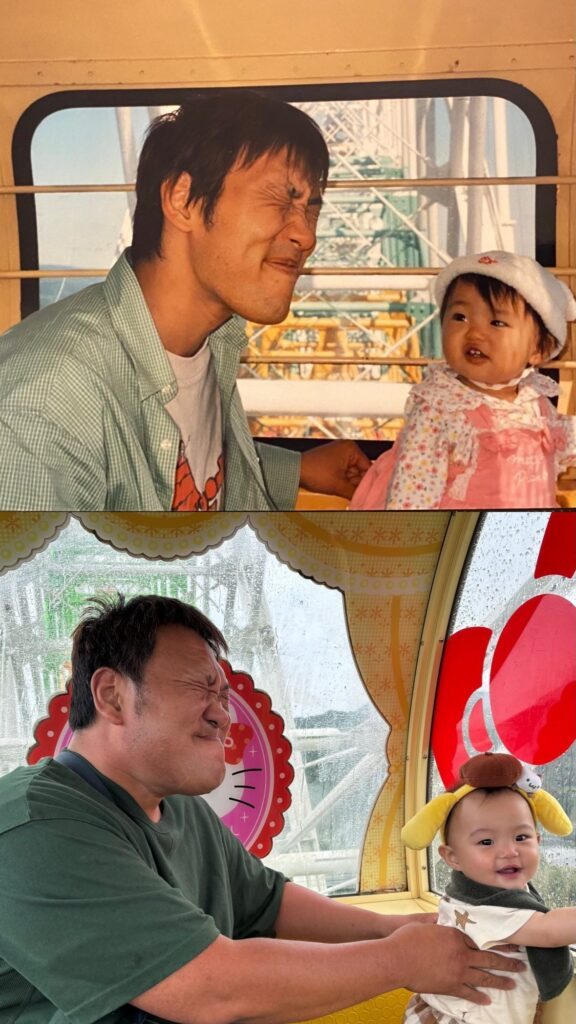 25年の時を経た観覧車でのbefore／after（＠apricot.ddさんより提供）