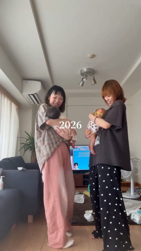 2026年・親友と6日違いで生まれた赤ちゃん（＠nanamoyashiさんより提供）