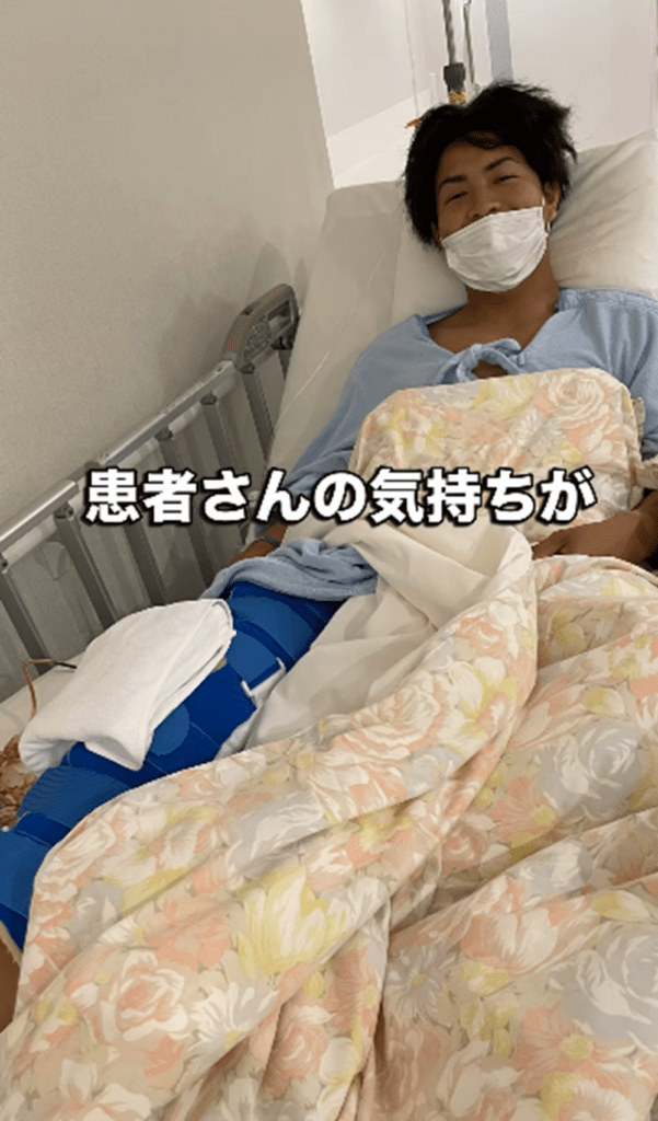 入院中（＠satoshi.health.ptさんより提供）