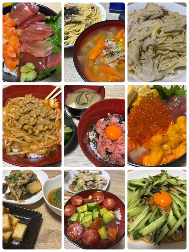 次男さんが作った料理の数々（＠chihiro_wagamama_face_yogaさんより提供）