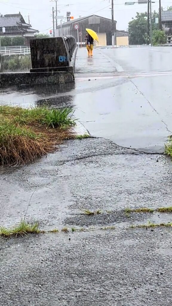 豪雨の帰り道の様子②（＠axiamaicoさんより提供）