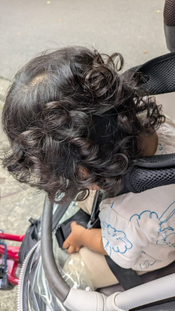 お迎え後のヘアスタイル（＠lisa_usa1309さんより提供）