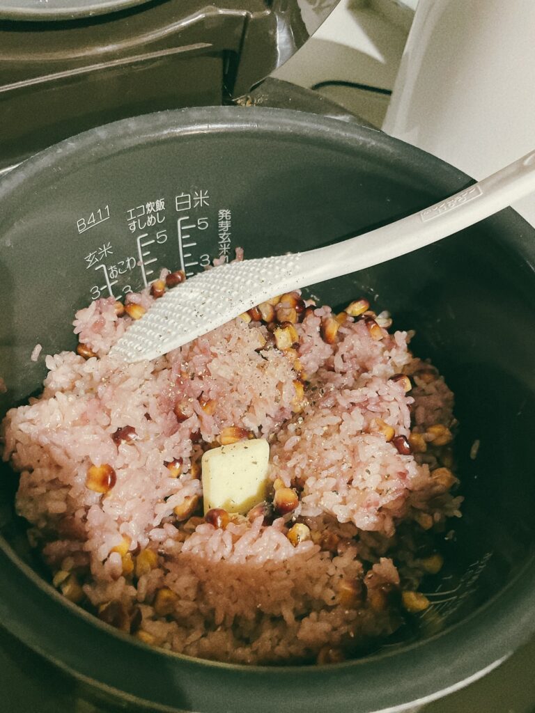 完成した炊き込みご飯（＠my082skさんより提供）