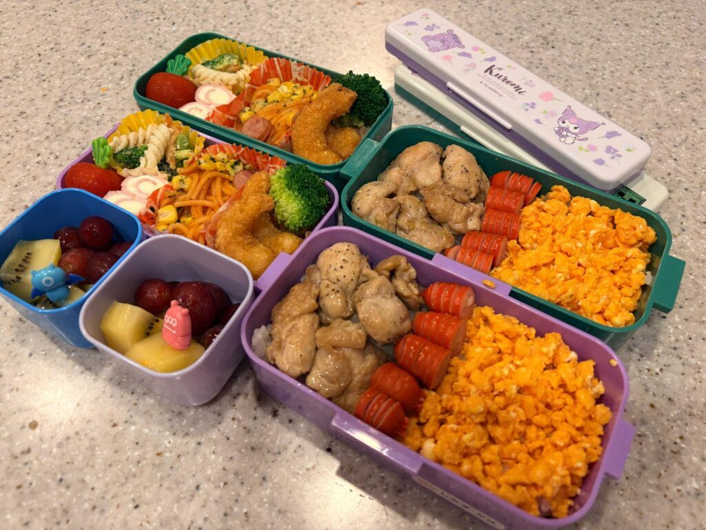 彩り豊かな普段のお弁当②（＠are_0x0さんより提供）