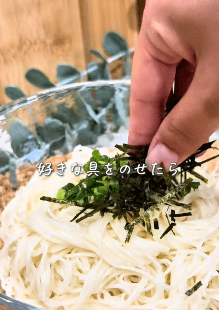 ゴマだれそうめん⑥（＠yukko.gohanさんより提供）