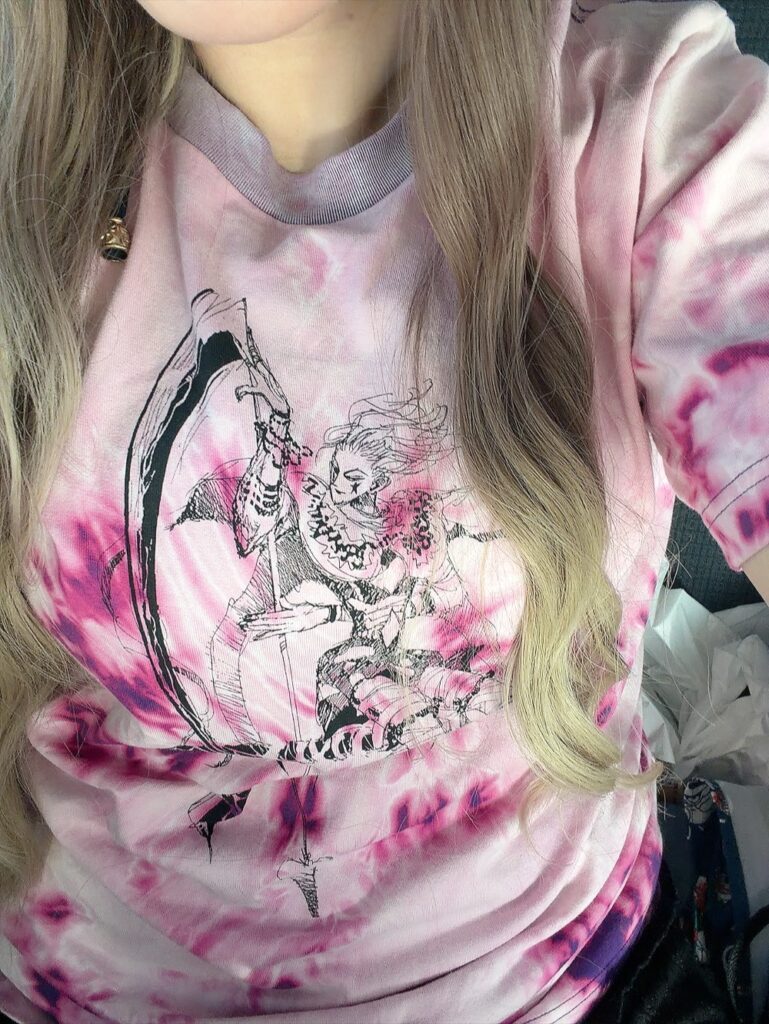 完成したTシャツを着た様子②（＠puni_puni0418さんより提供）
