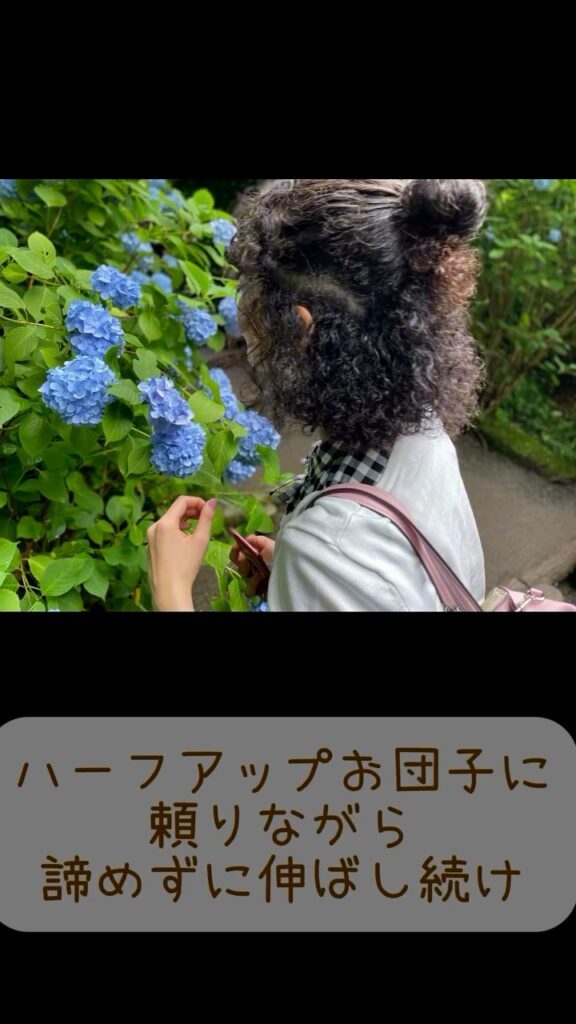 髪を伸ばす過程⑤（＠curly_asuhaさんより提供）