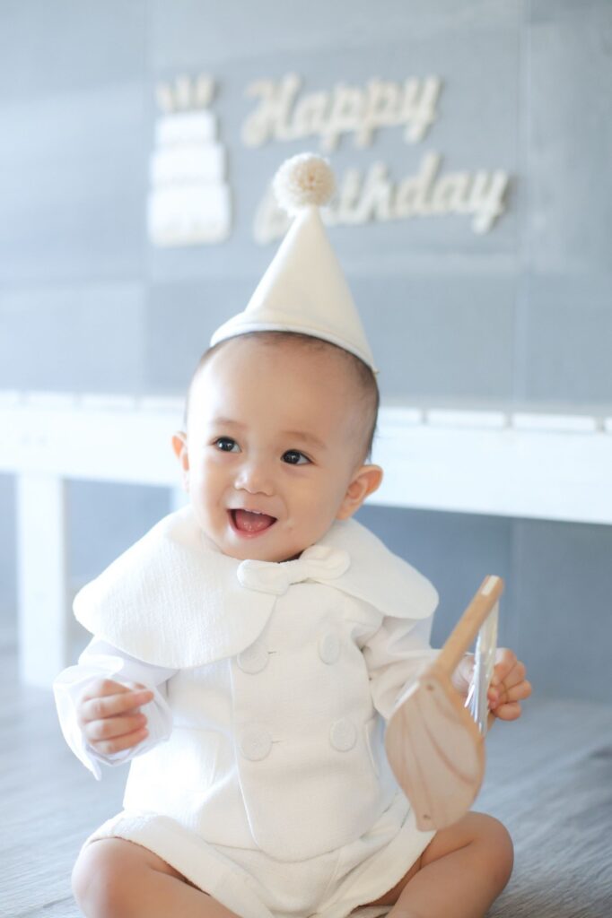 1歳のお誕生日の様子①（＠yurakun789さんより提供）