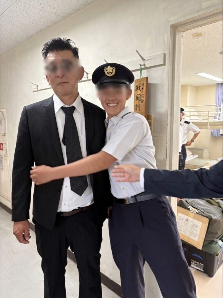 入隊式の様子①（＠cinema.beer.nutsさんより提供）
