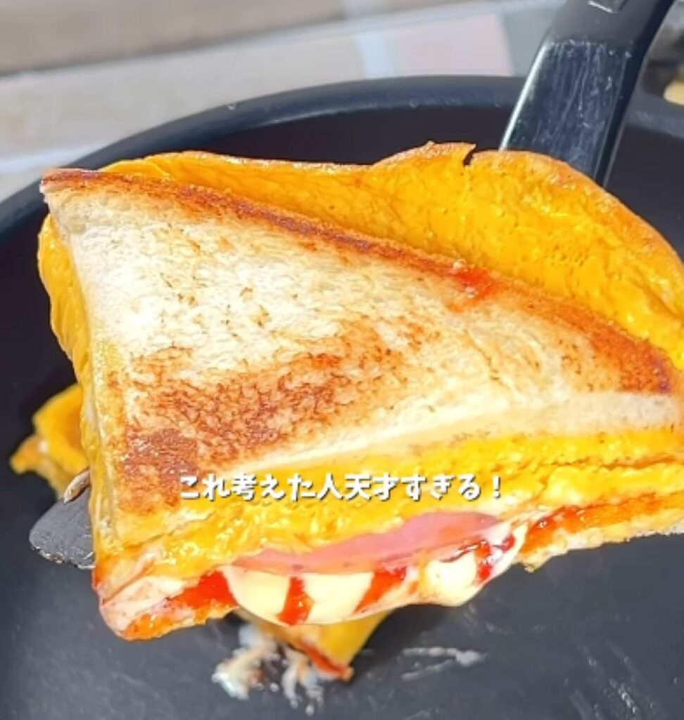 ワンパンホットサンド⑧（＠cook.ing8046さんより提供）