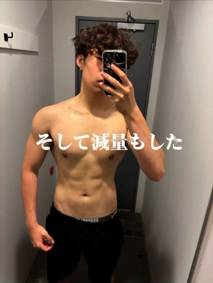 減量期の様子①（＠hiro_fit_jpさんより提供）