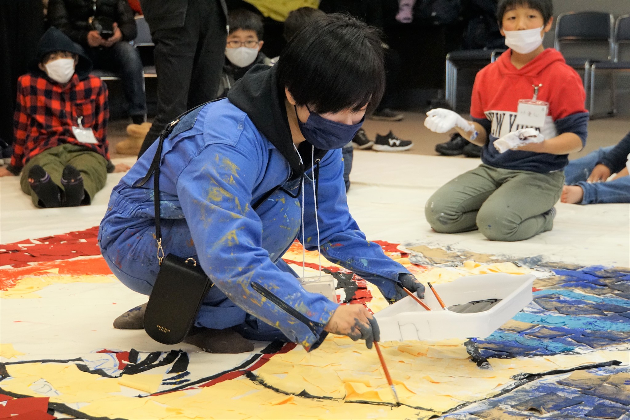 捨てられる布を使っての、作品づくりワークショップ（2021年12月）