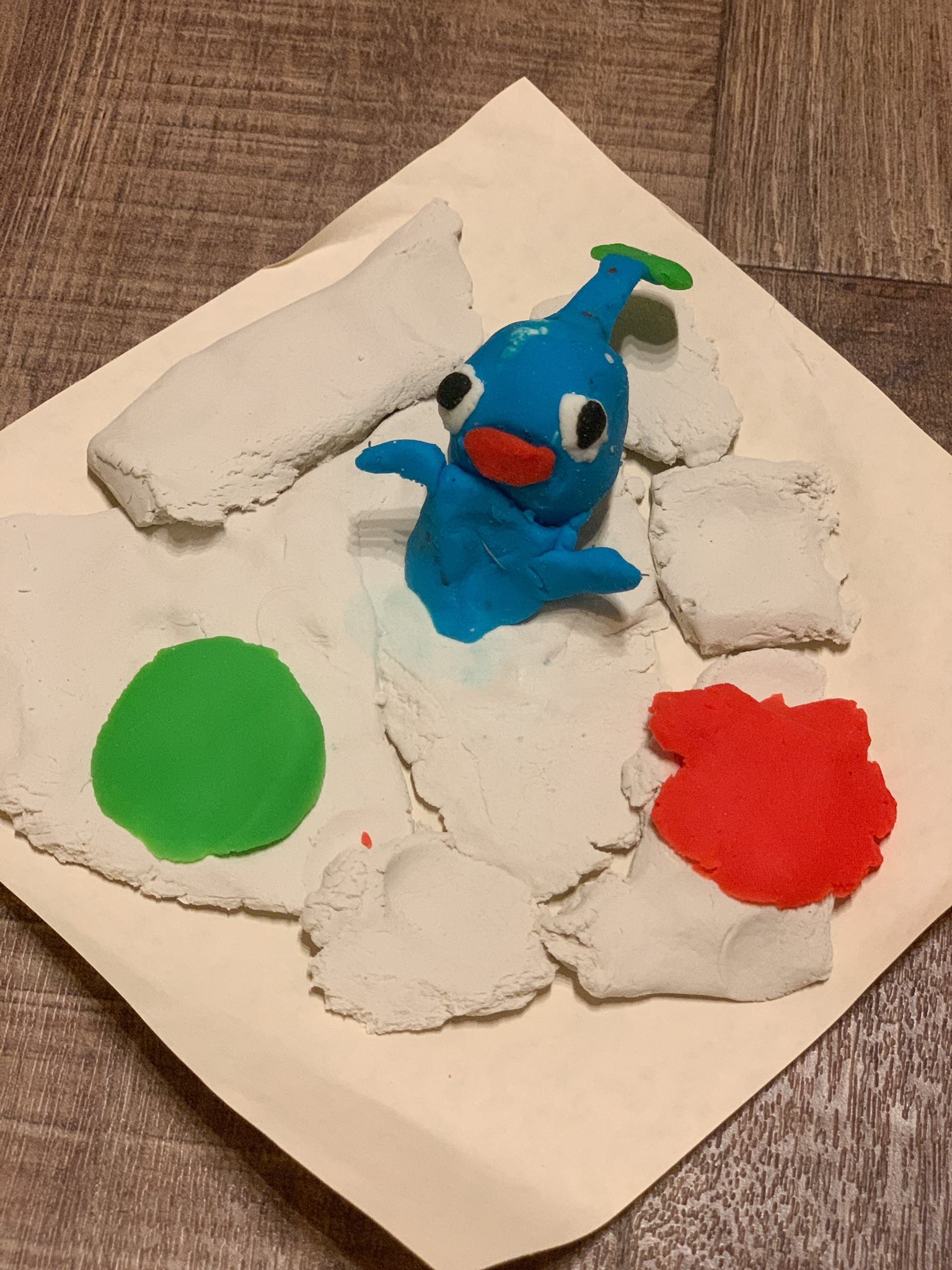 #思ったよりピクミンだった　娘さんの作品（@uma_tanacaさんより提供）