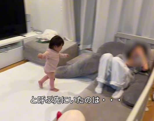 「ママ」と呼ぶ先にいたのは…（＠s___iro_さんより提供）